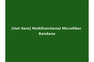 [Hot Item] Multifunctional Microfiber Bandana