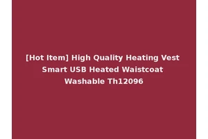 [Hot Item] High Quality Heating Vest Smart USB Heated Waistcoat Washable Th12096