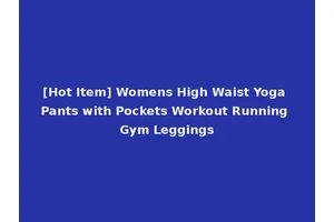 [Hot Item] Womens High Waist Yoga Pants with Pockets Workout Running Gym Leggings