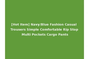 [Hot Item] Navy/Blue Fashion Casual Trousers Simple Comfortable Rip Stop Multi Pockets Cargo Pants