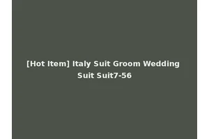 [Hot Item] Italy Suit Groom Wedding Suit Suit7-56