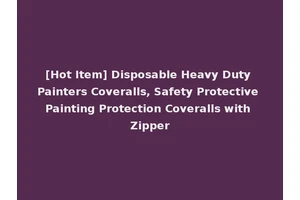 [Hot Item] Disposable Heavy Duty Painters Coveralls, Safety Protective Painting Protection Coveralls with Zipper