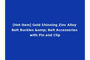 [Hot Item] Gold Shinning Zinc Alloy Belt Buckles &amp; Belt Accessories with Pin and Clip