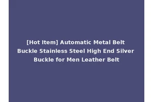 [Hot Item] Automatic Metal Belt Buckle Stainless Steel High End Silver Buckle for Men Leather Belt