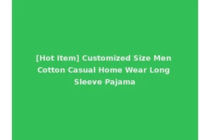 [Hot Item] Customized Size Men Cotton Casual Home Wear Long Sleeve Pajama