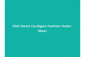 [Hot Item] Cardigan Fashion Outer Wear