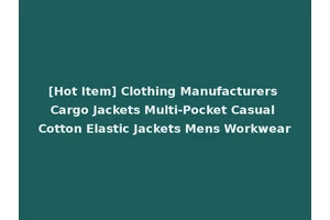 [Hot Item] Clothing Manufacturers Cargo Jackets Multi-Pocket Casual Cotton Elastic Jackets Mens Workwear