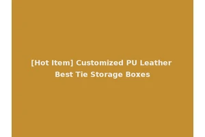 [Hot Item] Customized PU Leather Best Tie Storage Boxes