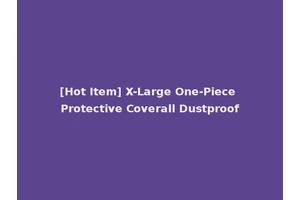 [Hot Item] X-Large One-Piece Protective Coverall Dustproof