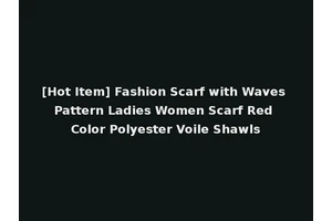 [Hot Item] Fashion Scarf with Waves Pattern Ladies Women Scarf Red Color Polyester Voile Shawls