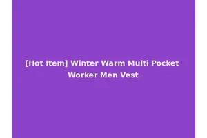 [Hot Item] Winter Warm Multi Pocket Worker Men Vest