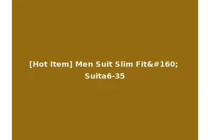[Hot Item] Men Suit Slim Fit  Suita6-35