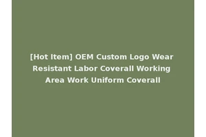 [Hot Item] OEM Custom Logo Wear Resistant Labor Coverall Working Area Work Uniform Coverall