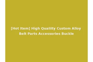 [Hot Item] High Qualiity Custom Alloy Belt Parts Accessories Buckle
