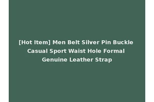 [Hot Item] Men Belt Silver Pin Buckle Casual Sport Waist Hole Formal Genuine Leather Strap