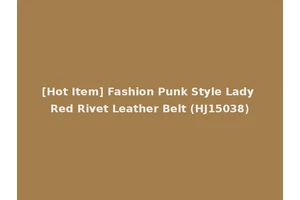 [Hot Item] Fashion Punk Style Lady Red Rivet Leather Belt (HJ15038)
