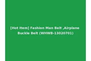 [Hot Item] Fashion Man Belt ,Airplane Buckle Belt (WHWB-13020701)