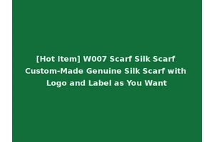 [Hot Item] W007 Scarf Silk Scarf Custom-Made Genuine Silk Scarf with Logo and Label as You Want