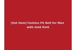[Hot Item] Fashion PU Belt for Men with Gold Rivit