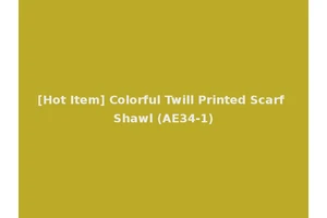 [Hot Item] Colorful Twill Printed Scarf Shawl (AE34-1)