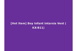 [Hot Item] Boy Infant Intarsia Vest (KX-B11)