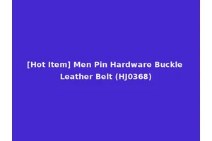 [Hot Item] Men Pin Hardware Buckle Leather Belt (HJ0368)