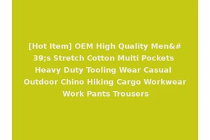 [Hot Item] OEM High Quality Men's Stretch Cotton Multi Pockets Heavy Duty Tooling Wear Casual Outdoor Chino Hiking Cargo Workwear Work Pants Trousers