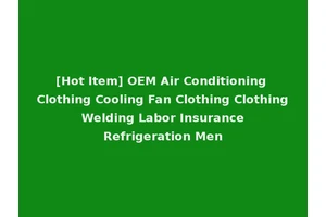[Hot Item] OEM Air Conditioning Clothing Cooling Fan Clothing Clothing Welding Labor Insurance Refrigeration Men