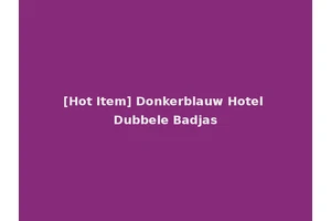 [Hot Item] Donkerblauw Hotel Dubbele Badjas