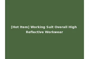 [Hot Item] Working Suit Overall High Reflective Workwear