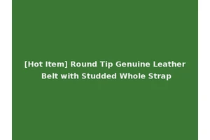 [Hot Item] Round Tip Genuine Leather Belt with Studded Whole Strap