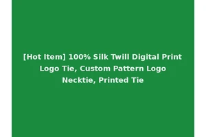 [Hot Item] 100% Silk Twill Digital Print Logo Tie, Custom Pattern Logo Necktie, Printed Tie