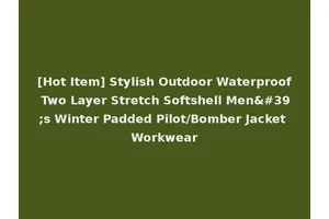 [Hot Item] Stylish Outdoor Waterproof Two Layer Stretch Softshell Men's Winter Padded Pilot/Bomber Jacket Workwear