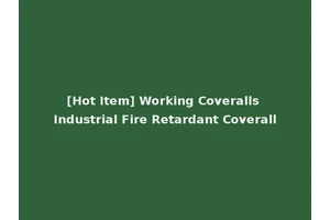 [Hot Item] Working Coveralls Industrial Fire Retardant Coverall