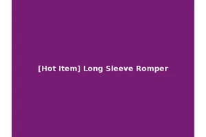 [Hot Item] Long Sleeve Romper