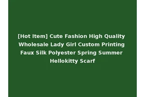 [Hot Item] Cute Fashion High Quality Wholesale Lady Girl Custom Printing Faux Silk Polyester Spring Summer Hellokitty Scarf