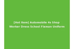 [Hot Item] Automobile 4s Shop Worker Dress School Fixman Uniform
