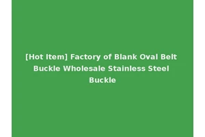 [Hot Item] Factory of Blank Oval Belt Buckle Wholesale Stainless Steel Buckle