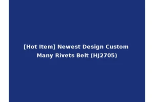 [Hot Item] Newest Design Custom Many Rivets Belt (HJ2705)