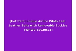 [Hot Item] Unique Airline Pilots Real Leather Belts with Removable Buckles (WHWB-13030511)