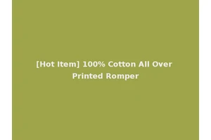 [Hot Item] 100% Cotton All Over Printed Romper