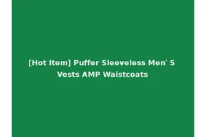 [Hot Item] Puffer Sleeveless Men′ S Vests AMP Waistcoats