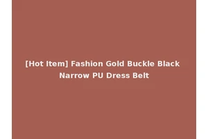 [Hot Item] Fashion Gold Buckle Black Narrow PU Dress Belt