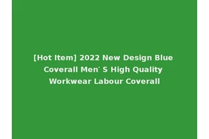 [Hot Item] 2022 New Design Blue Coverall Men′ S High Quality Workwear Labour Coverall