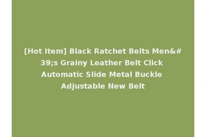 [Hot Item] Black Ratchet Belts Men's Grainy Leather Belt Click Automatic Slide Metal Buckle Adjustable New Belt
