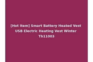 [Hot Item] Smart Battery Heated Vest USB Electric Heating Vest Winter Th11003