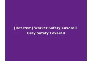 [Hot Item] Worker Safety Coverall Gray Safety Coverall