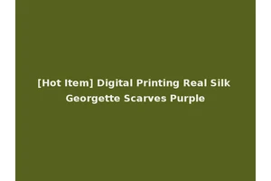 [Hot Item] Digital Printing Real Silk Georgette Scarves Purple