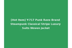 [Hot Item] Y-717 Punk Rave Brand Steampunk Classical Stripe Luxury Suits Woven Jacket