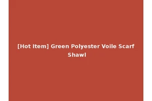 [Hot Item] Green Polyester Voile Scarf Shawl
